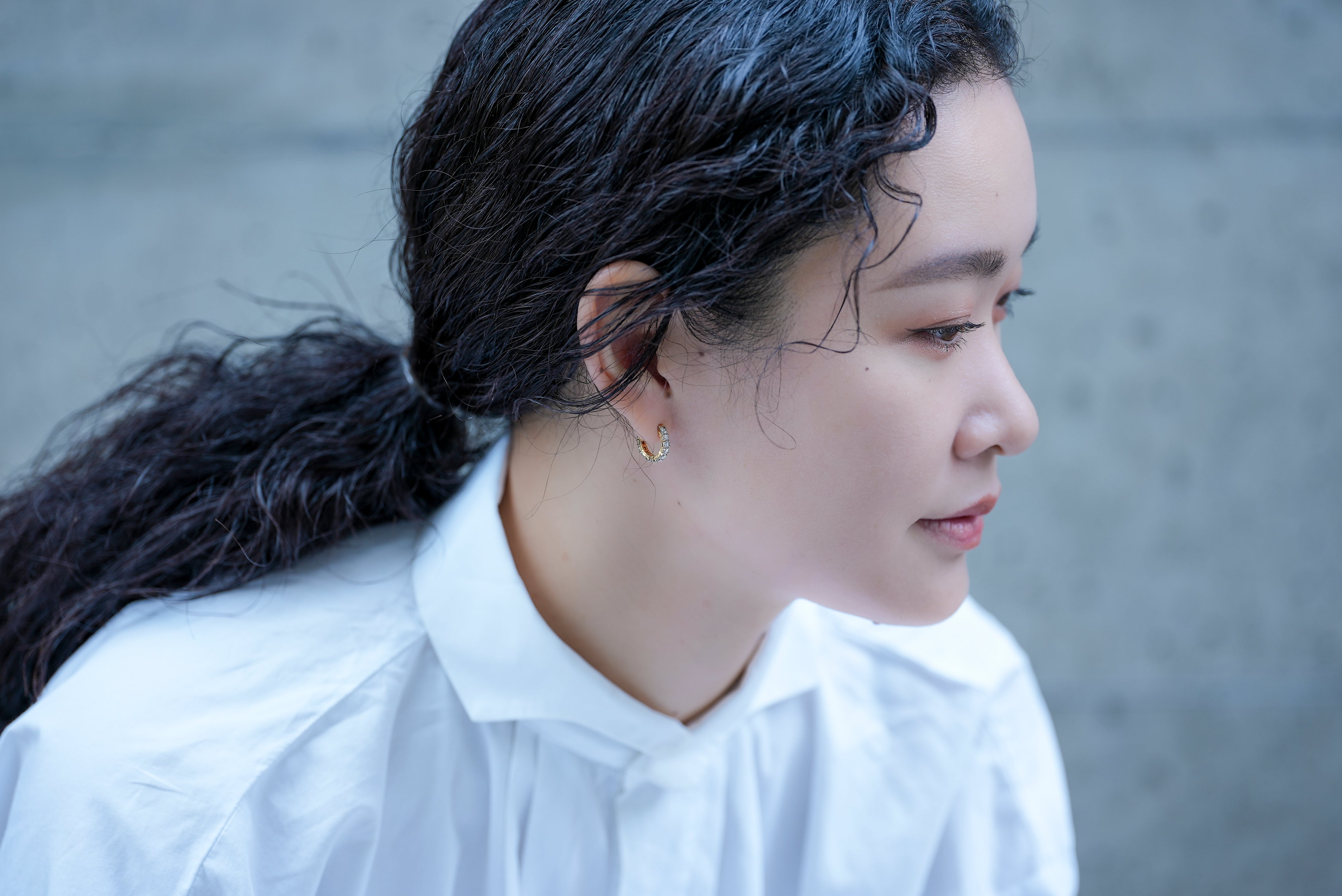 【受注生産】Rosecut Diamond Pierced earrings